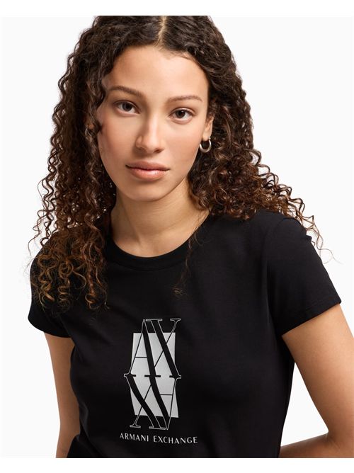 t-shirt donna nera ARMANI EXCHANGE | XW000511AF11929/UC001